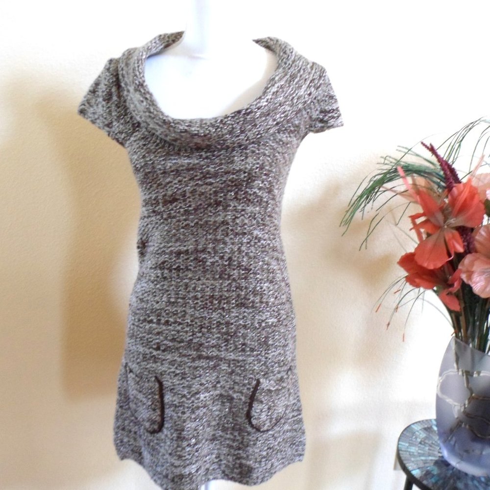Ombre Brown Knitted Winter Dress